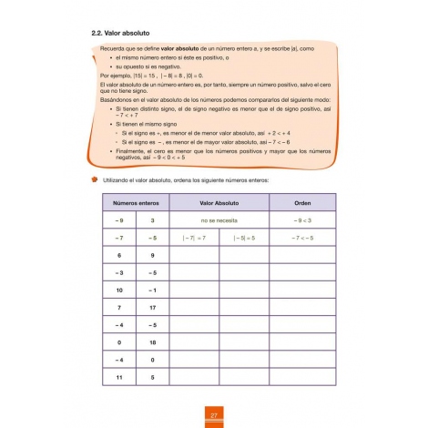 Cuaderno de aprendizaje y refuerzo 2.1: Números