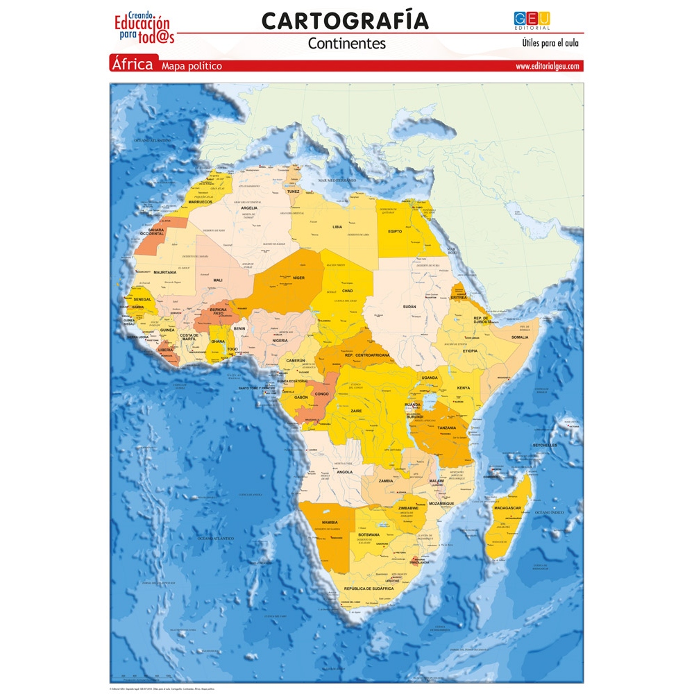 Mapa de África. Político