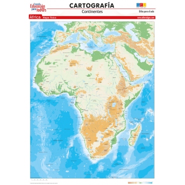 Mapa de África. Físico