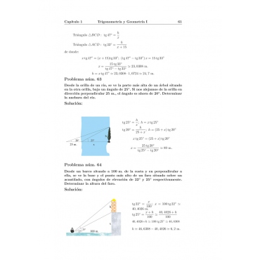 Compendio de problemas de matemáticas II. Trigonometría y geometría I · Bachillerato