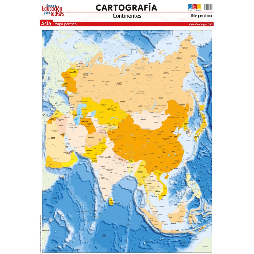 Mapa de Asia. Político