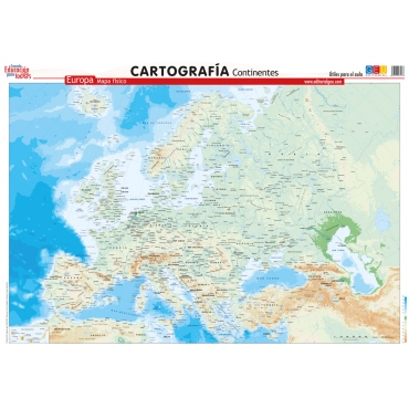 Mapa de Europa. Físico