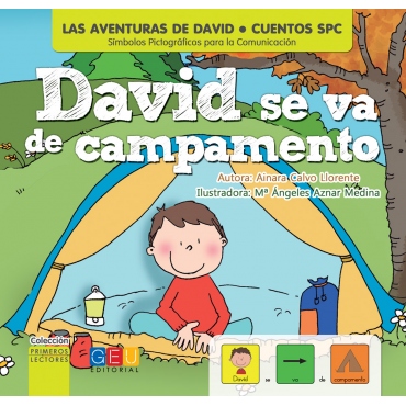 David se va de campamento · Cuentos con pictogramas