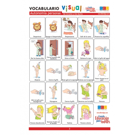 Cuaderno de vocabulario visual. Autonomía personal