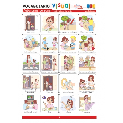 Cuaderno de vocabulario visual. Autonomía personal